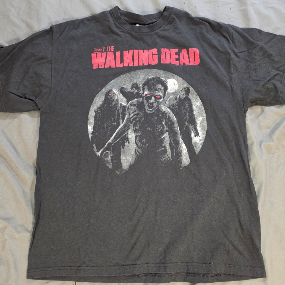 AMC The Walking Dead T-Shirt XL Black 2012 Walker Graphic Zombie Horror TV Show